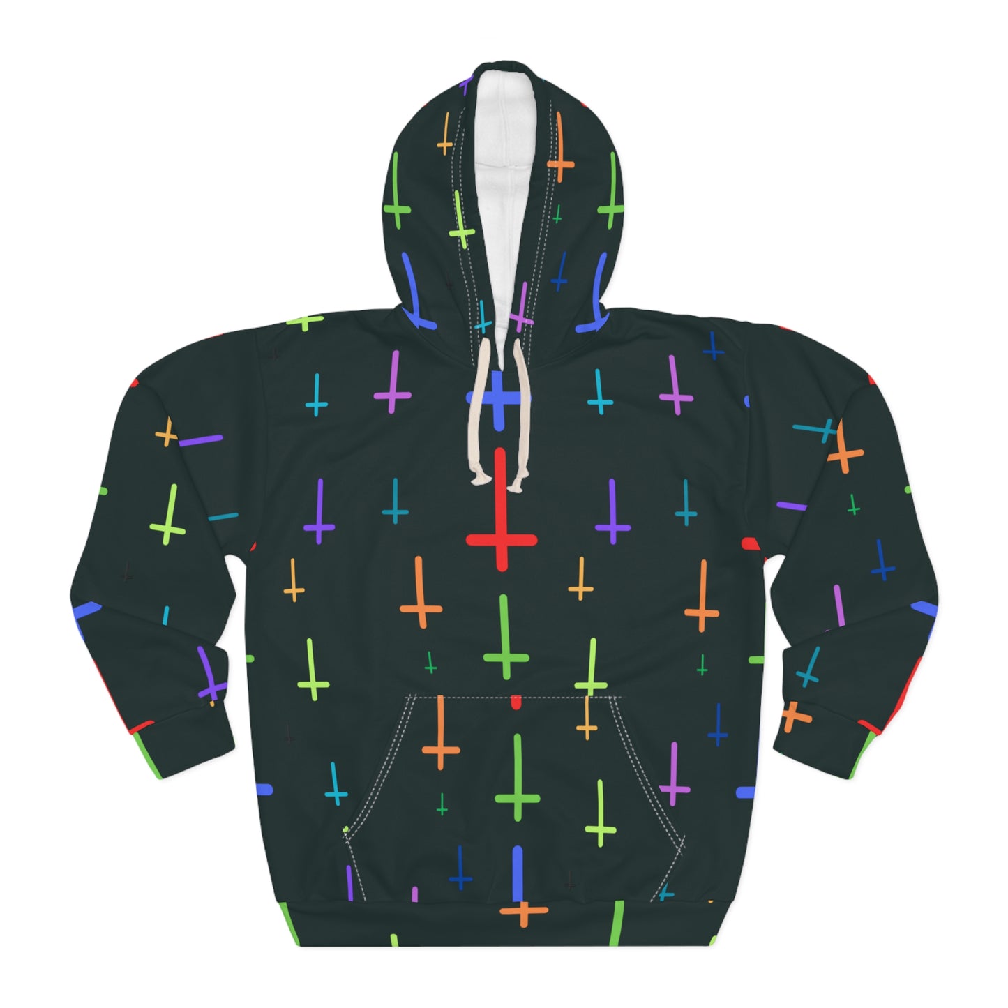 Unholy Pride Pattern Unisex Pullover Hoodie (AOP)