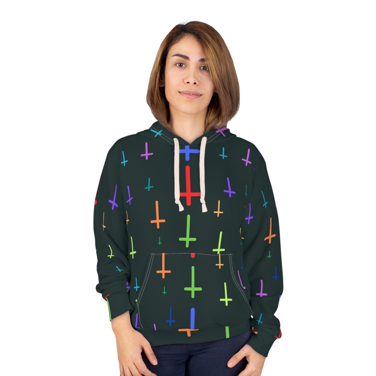 Unholy Pride Pattern Unisex Pullover Hoodie (AOP)