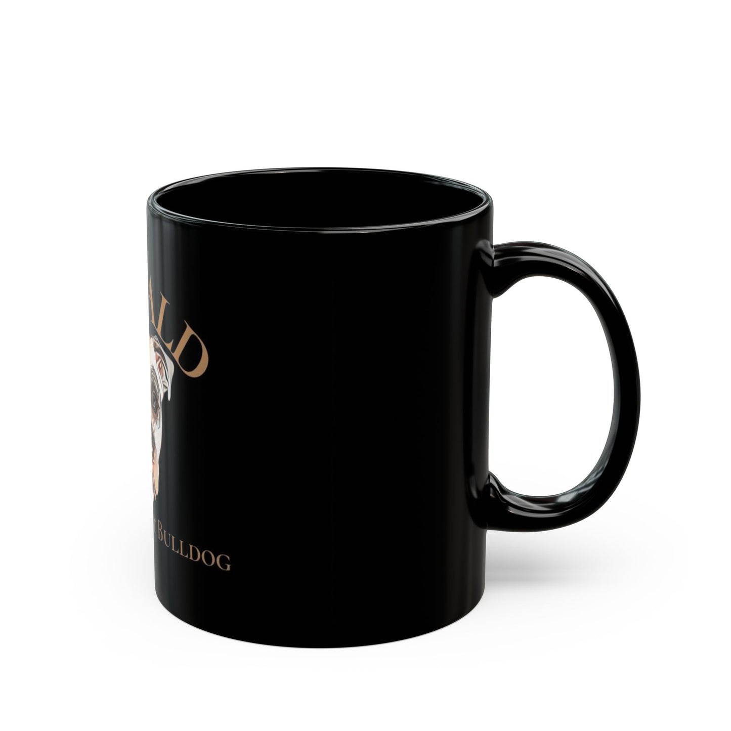 Dugald The Atheist Bulldog Black Mug (11oz, 15oz)