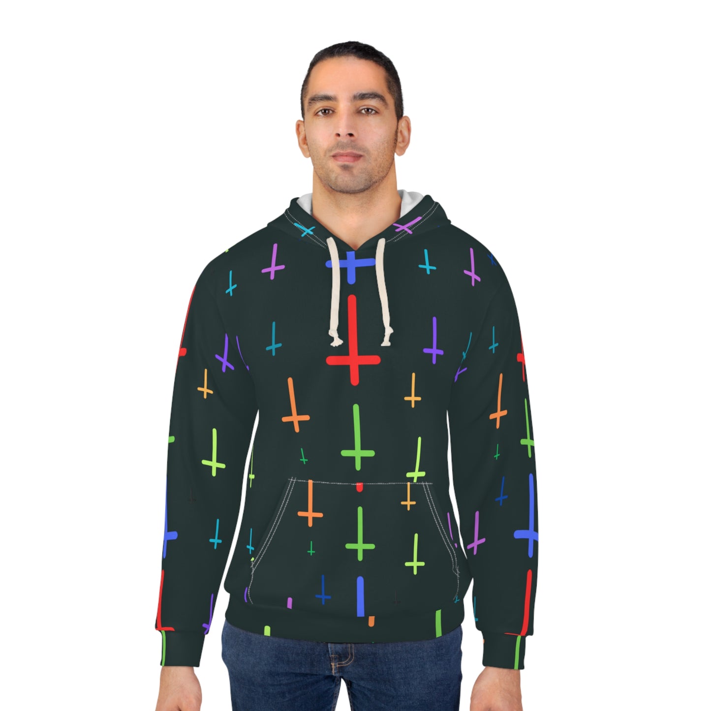 Unholy Pride Pattern Unisex Pullover Hoodie (AOP)